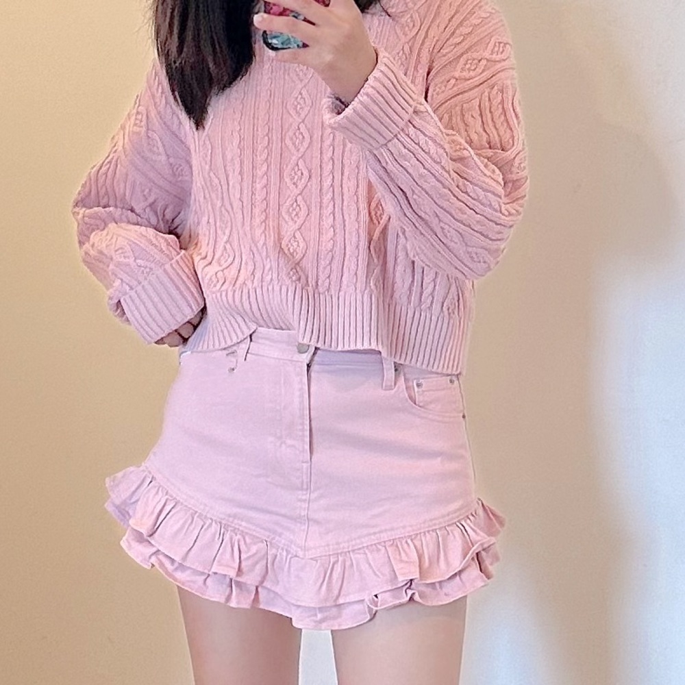 Gap X LoveShackFancy Denim Mini Skirt